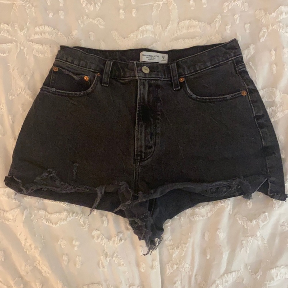 COPY - Black Abercrombie and Fitch Cutoff Shorts High Rise